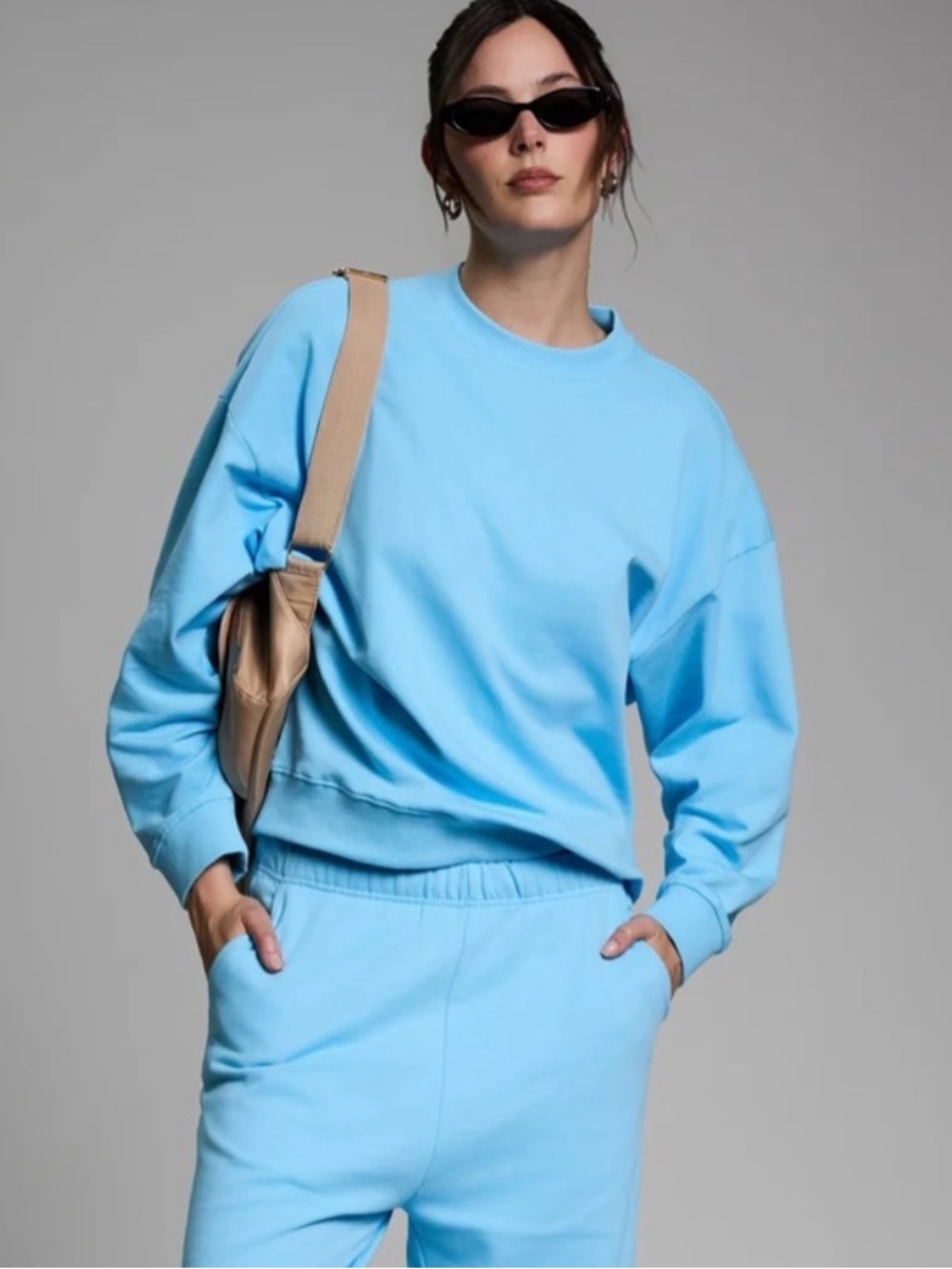 Year of ours light blue oversized crewneck sweatshirt size XS/S